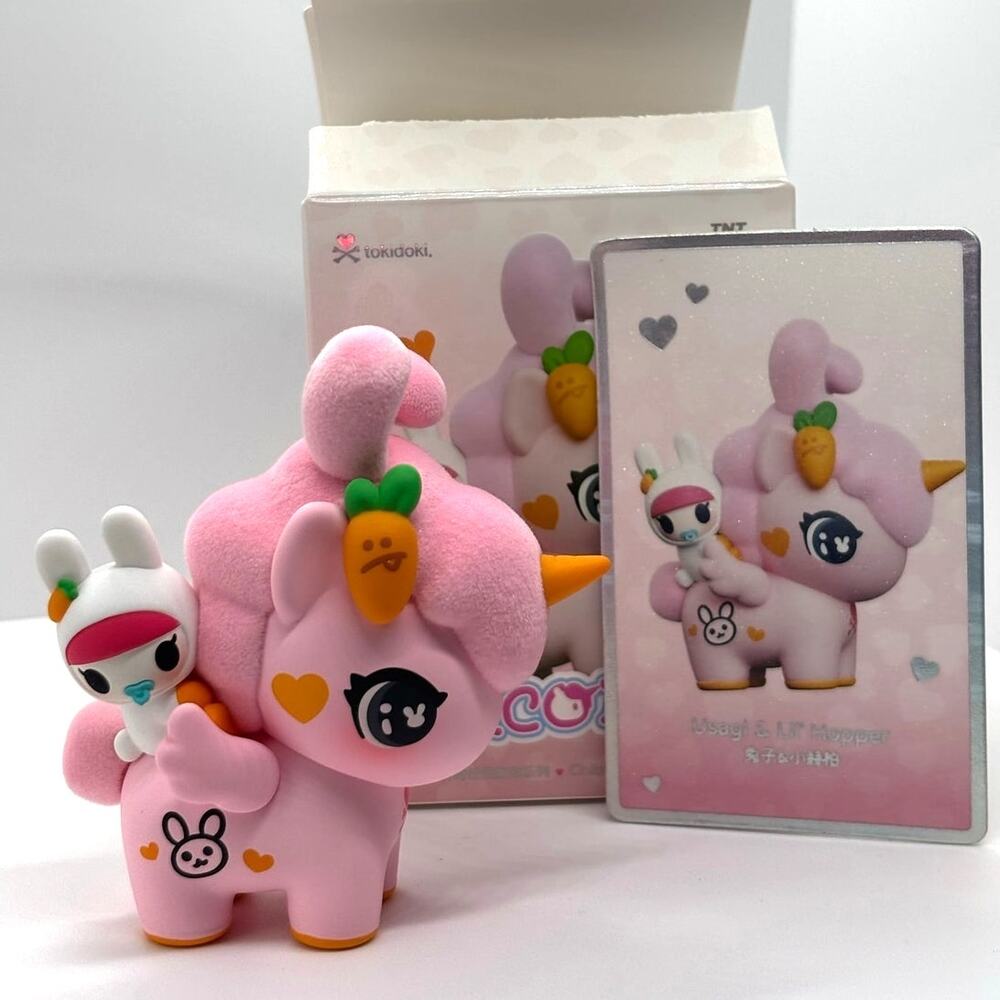 Usagi & Lil' Hopper, Chibi Style Unicorno Collectible Art Figure, Tokidoki, New